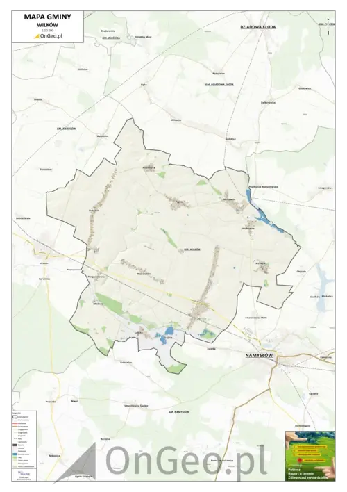 Mapa gminy Wilków